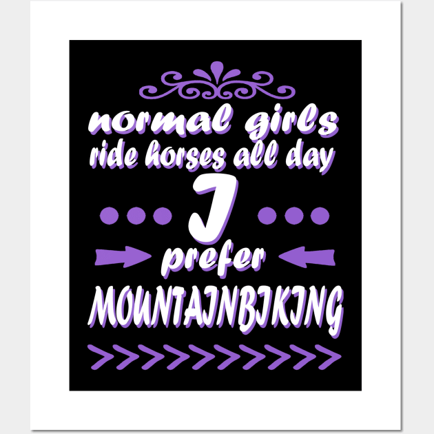 Mountain biking downhill girls bike trail gift Wall Art by FindYourFavouriteDesign